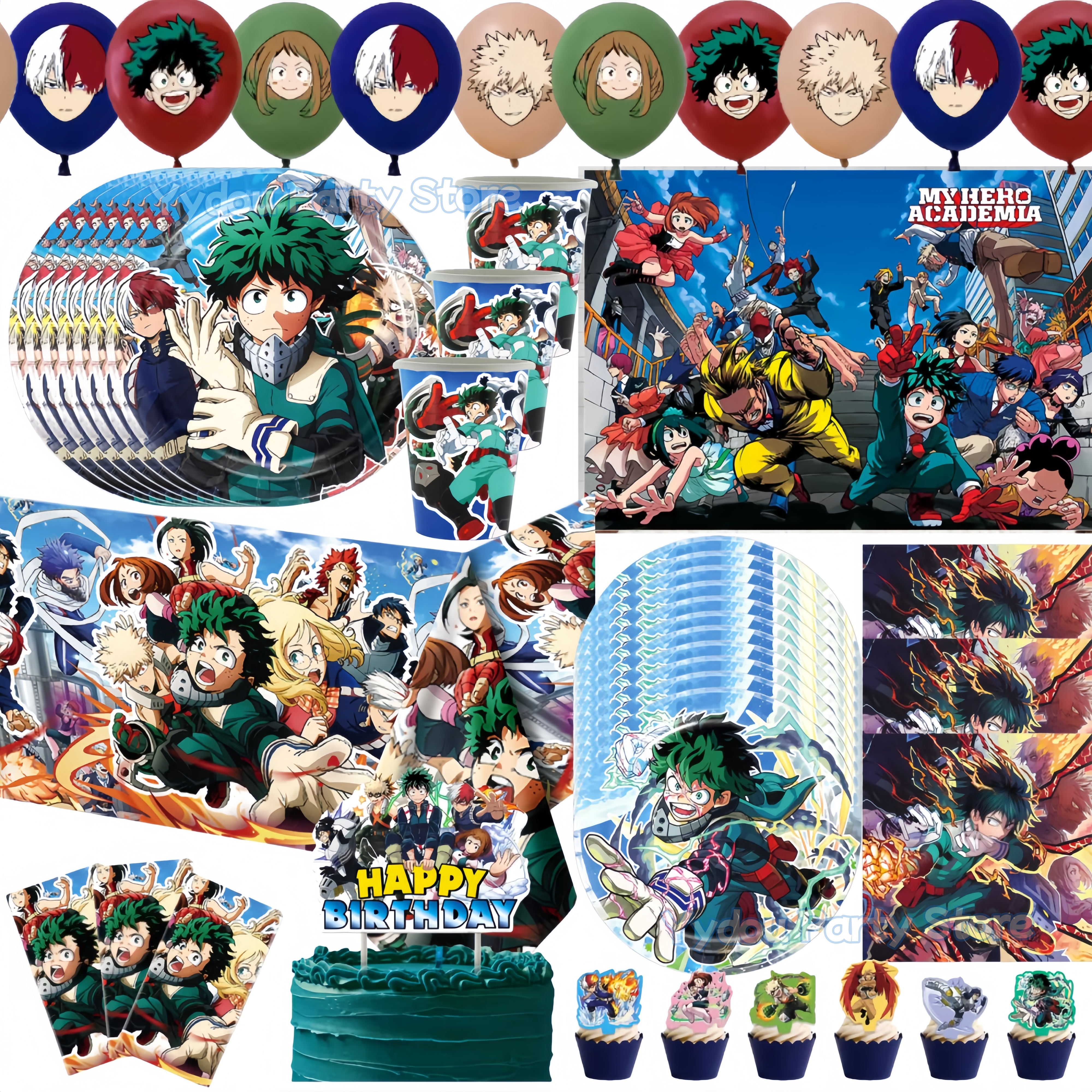 Baby Clothing Gift Set - Hero Academiaed Birthday Party Decoration Tableware