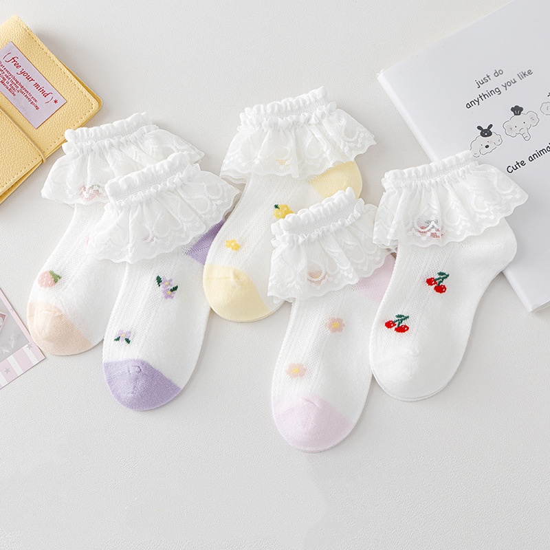 Toddler Sock Set - 5Pairs/Set Children Cotton Mesh Socks Spring