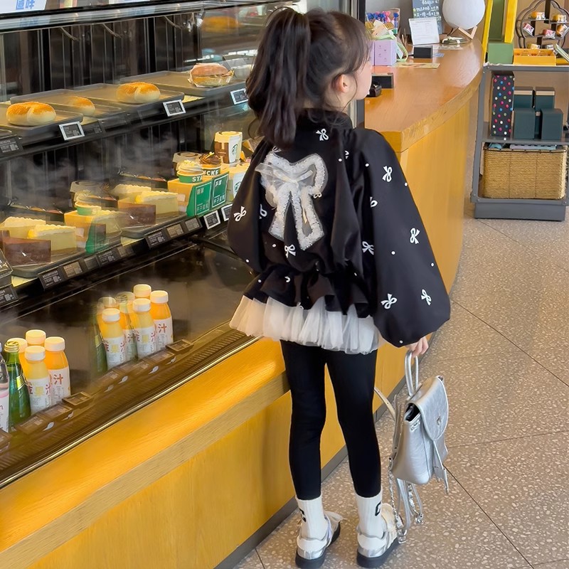 Kids Girls Coat Children's Bow - Baby Clothing Zip review and price