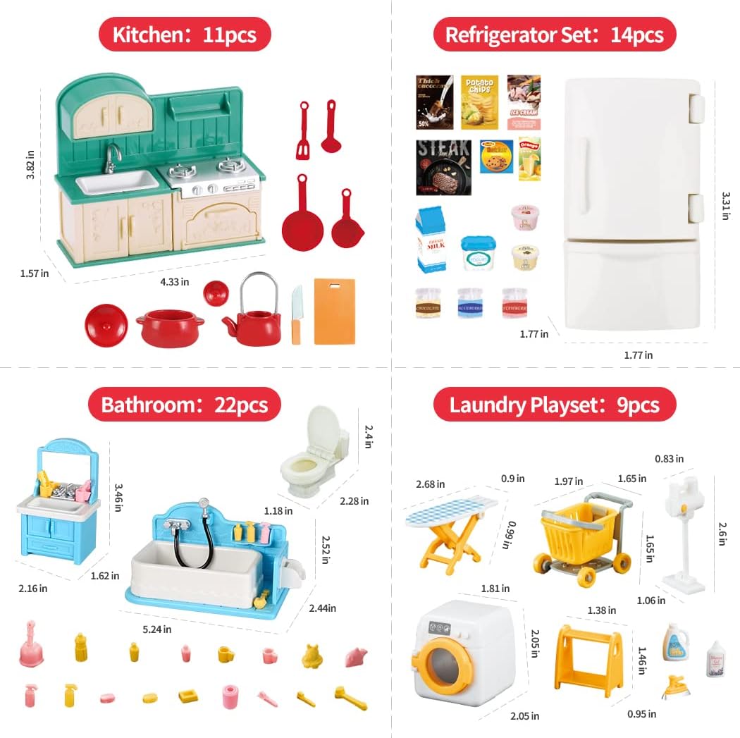 Dollhouse Furniture Set Doll h - Baby Clothing Washing Machine review and price
