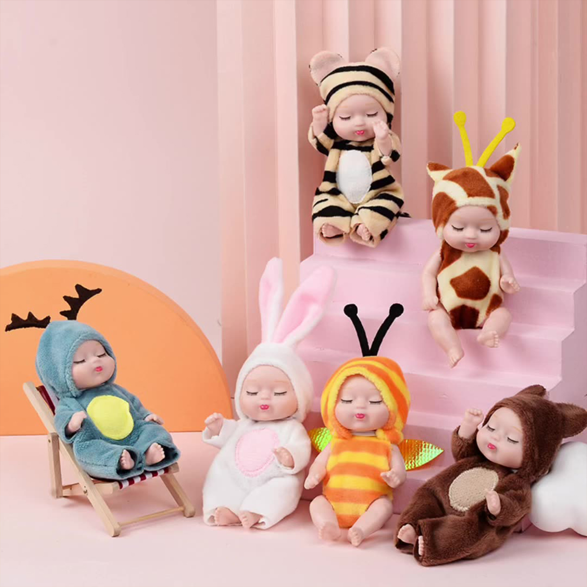 1/6PCS Mini Newborn Doll Rebir - Baby Clothing Gift Set review and price