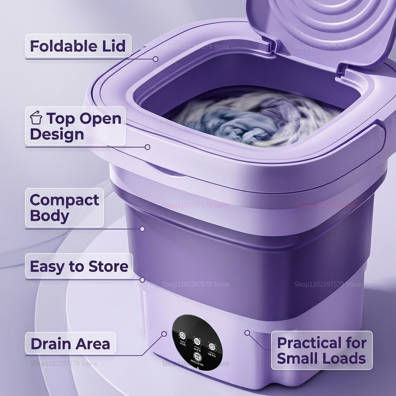 8L Portable Foldable Mini Wash - Baby Clothing Washing Machine review and price