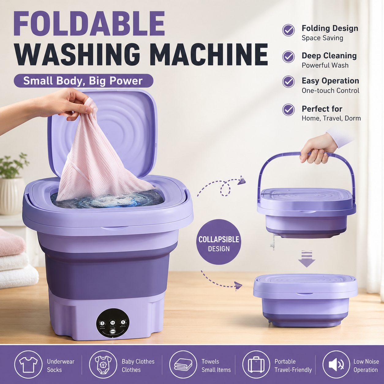 Portable Folding Mini Washing  - Baby Clothing Washing Machine review and price