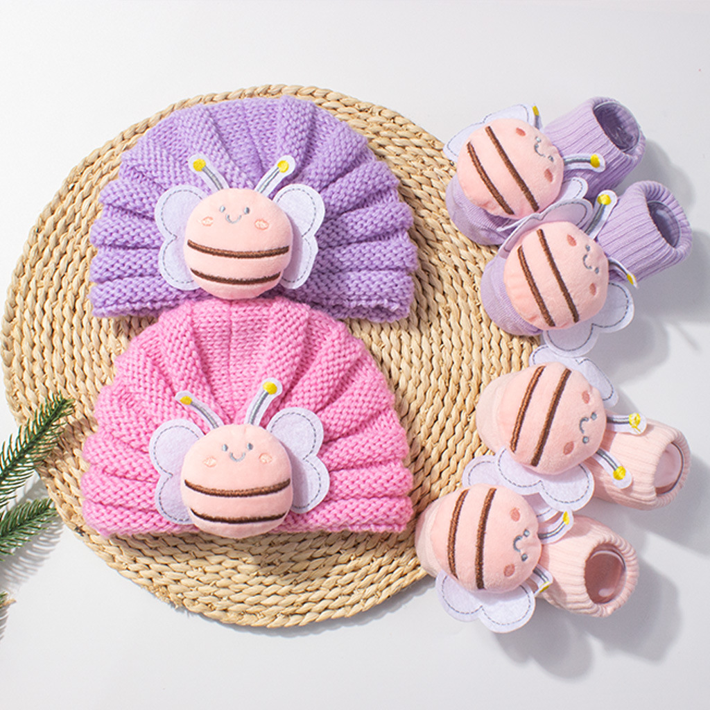 2Pcs/Set Baby Knitted Turban H - Toddler Sock Set review and price